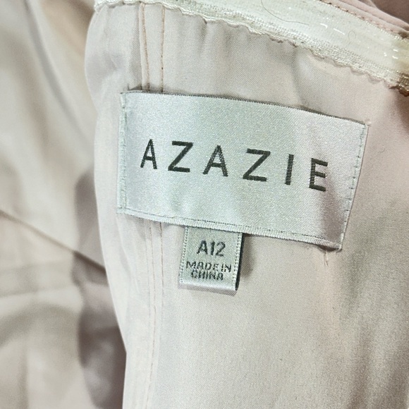 Azazie Kaitlynn Bridesmaid Chiffon Dress Rose Petal Size A12 - Picture 7 of 15